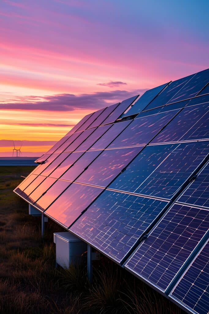 solar panels on the roof